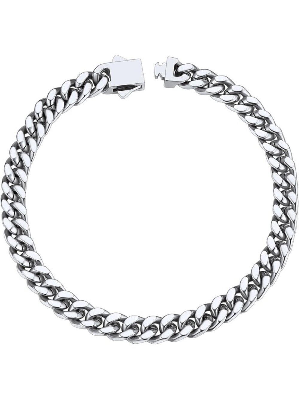 Stylish Men's Stainless Steel Cuban Link Bracelet, 5mm-12mm Width, Gift Boxed